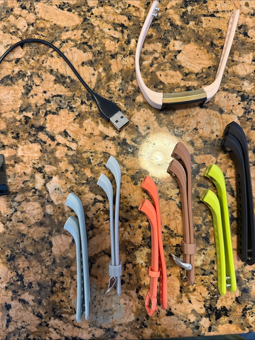 Fitbit Alta Fitness Tracker and replacement Bands (includes USB Charger)